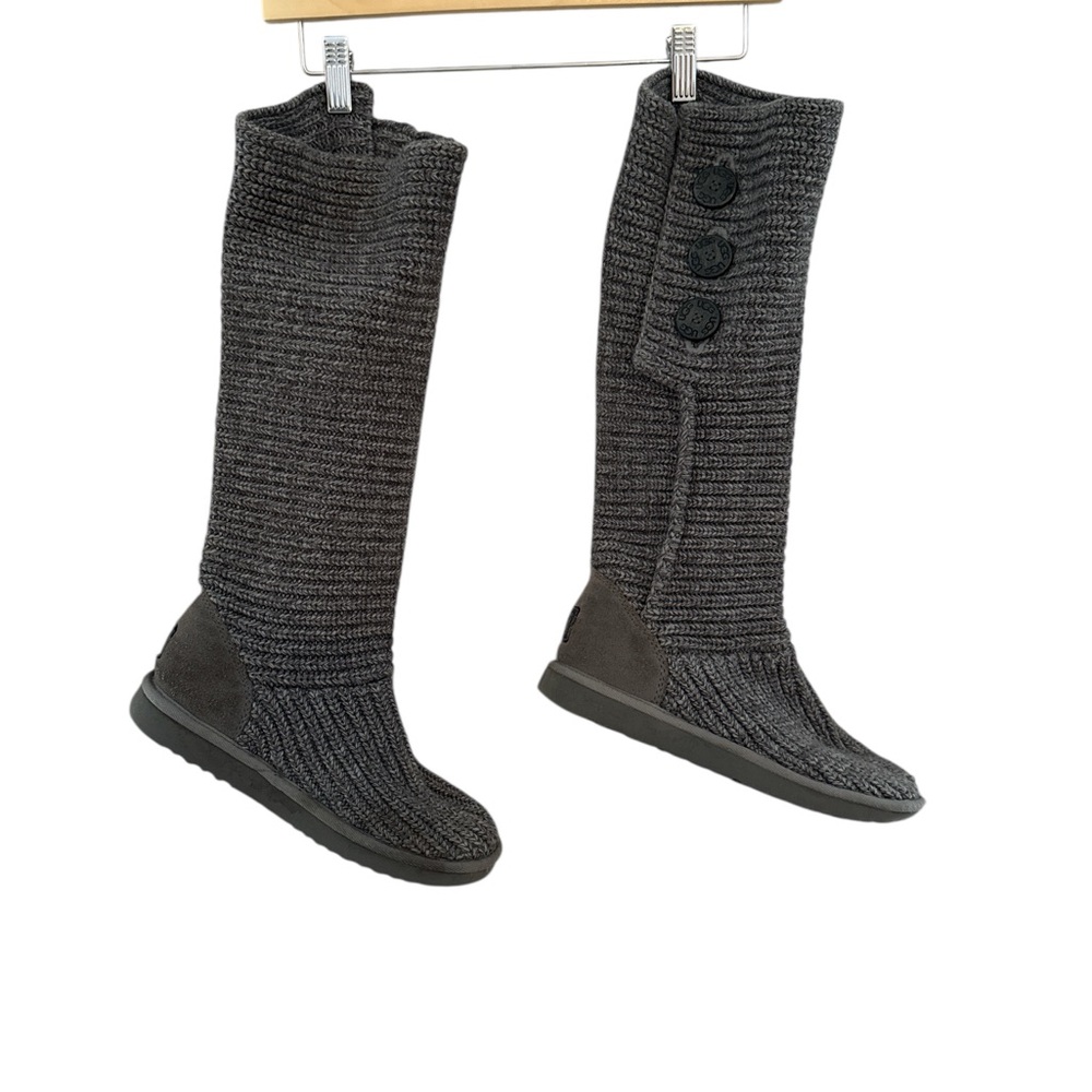 UGG Gray Knit Winter Boots